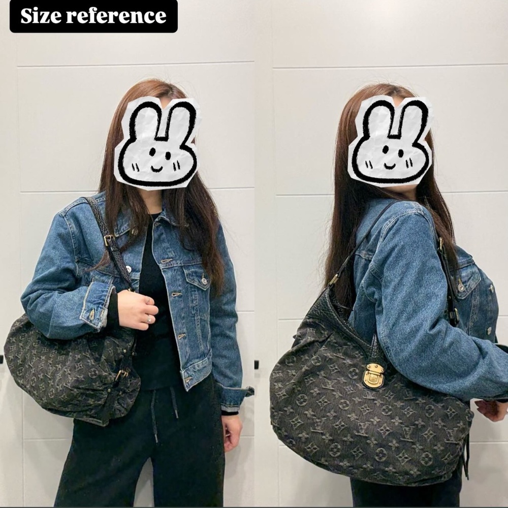 ❌SOLD❌Authentic NEW Louis Vuitton monogram black denim XS Mahina - Picture 4 of 17